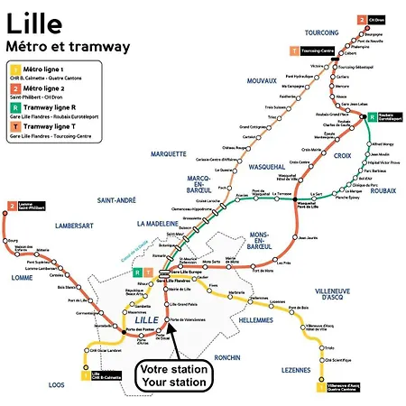 아파트 Le Charme De L'ancien Dans Le Centre De Lille. *